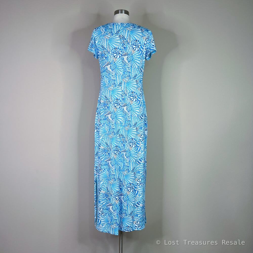 NEW Lilly Pulitzer | Sophiletta Blue Amalfi Seashore Print Maxi Dress Medium NWT - Picture 5 of 8
